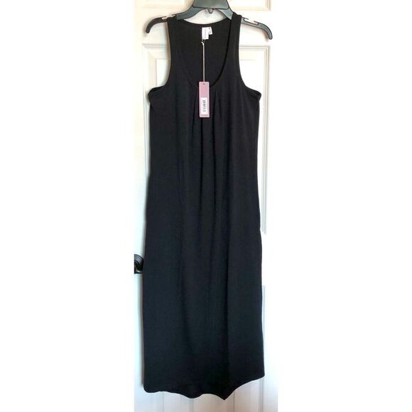 BARE NECESSITIES - NWT - L Sz XS Relax, Recharge Long Chemise Lounge Dress/BLACK - Picture 4 of 13